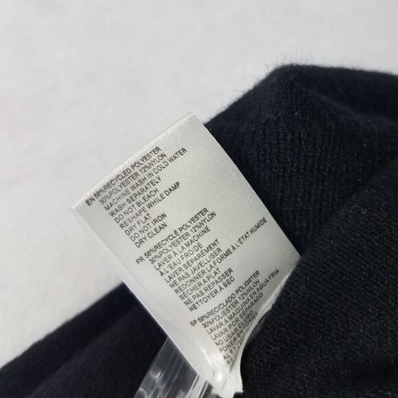 NEW RDI Nordstrom Men's Size XL 1/4 Button front Knit Sweater Pullover Black - Picture 4 of 7